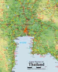 Central Thailand Map