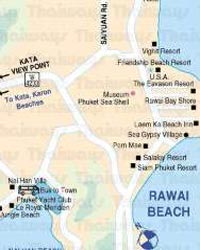 Rawai Beach and Chalong Map