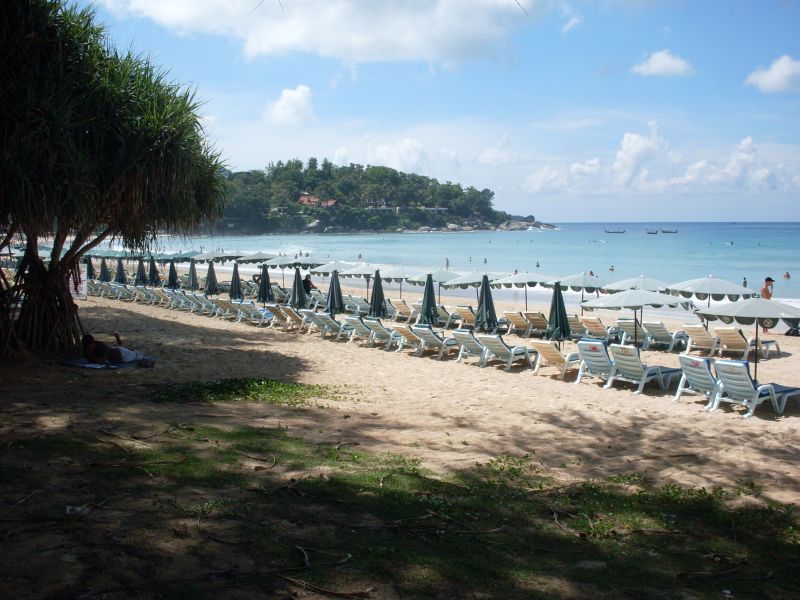 Lots of shade under the trees at Kata Beach