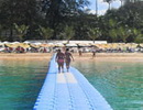 Surin Beach from pontoon in high season