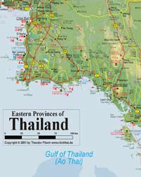 Eastern Thailand Map