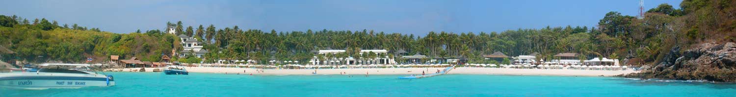 Raya Island Beach showing pontoon